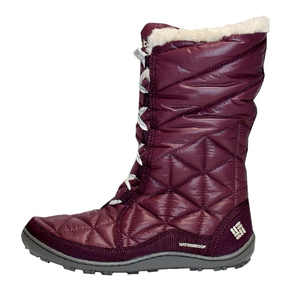 Columbia Burgandy/Maroon Powder Summit II Mid Waterproof Snow Boots. Size 7. - Picture 5 of 6